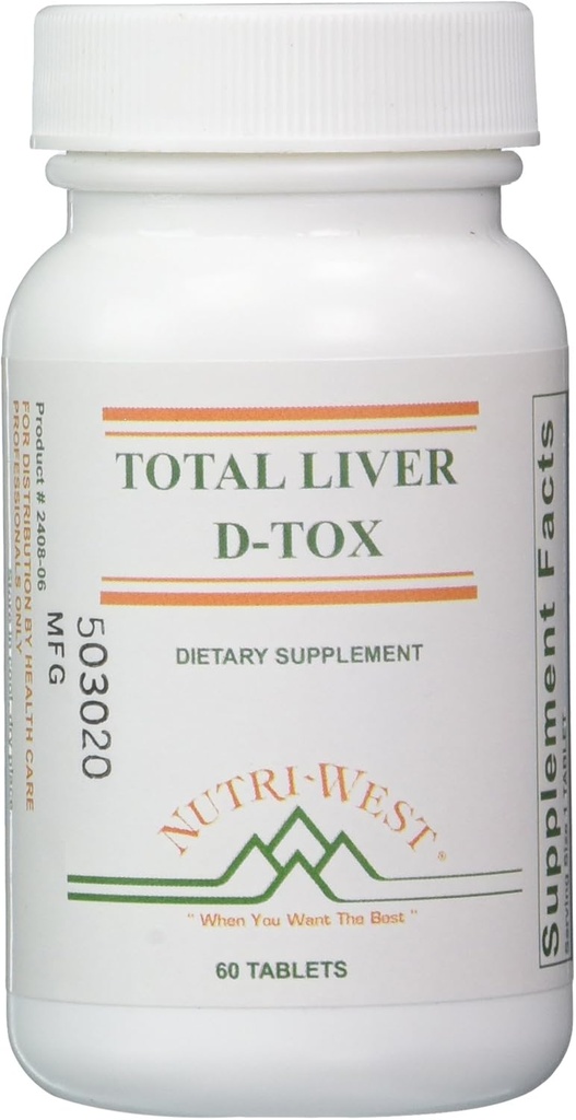 Nutri- West Total Liver D- Tox - 60 tabletek, biały