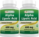 Best Naturals Alpha Lipoic Acid 600 mg 60 kapszula - ALA erős antioxidáns (60 db 2 darabos csomag)