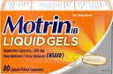 Motrin IB 200mg Ibuprofen Liquid Gel Pain Reliever/Fever Reducer for Aches & Pain, 80 ct
