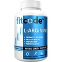 fitcode Pure Extra Strength L-Arginine HCl 1500mg, Nitric Oxide Supplement for Vascularity, Pumps, Endurance, Performance, Muscle Growth, Energy, Powerful N.O. Muscle Pump Capsules (50 Servings)