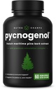 NutraChamps Pycnogenol French Maritime Pine Bark Extract, Premium Circulation Complex, Blood Flow, Nitric Oxide Production, Superior Absorption, Results with Black Pepper Extract, 60 Capsules