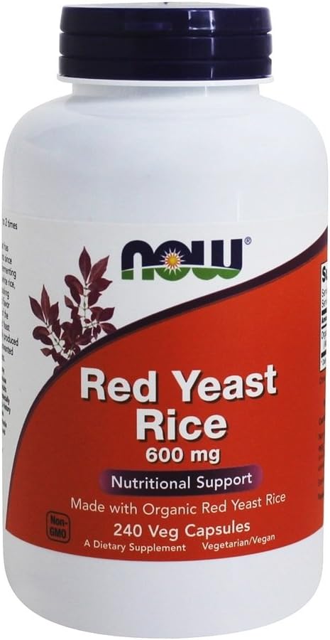 Red Yeast Rice 600 mg, 240 Vcaps, NOW Foods