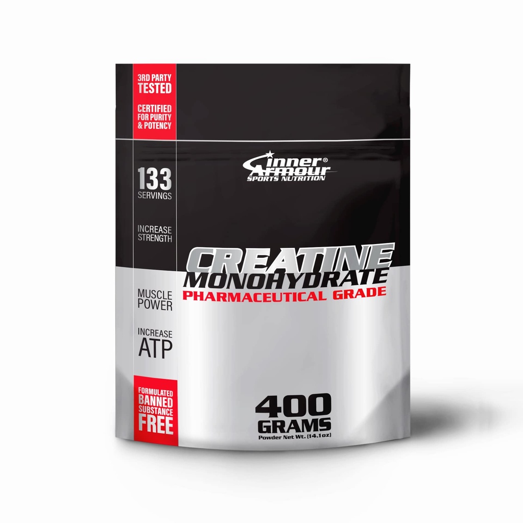 Micronized Creatine Monohydrate Powder - Increase Muscle Strength & Endurance - Fast Dissolving, Flavor-Free, Vegan Fitness Supplement, Keto Friendly - 400 gr or 133 Servings