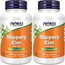NOW Slippery Elm 400mg 100 Capsules (Pack of 2)