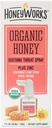 HoneyWorks Adult Throat Spray For Sore Throat Relief, 1 Oz, Soothing Ikke-GMO USDA Organic Dark Honning + Sink, Fast-Active Relief, Alder 12 år +