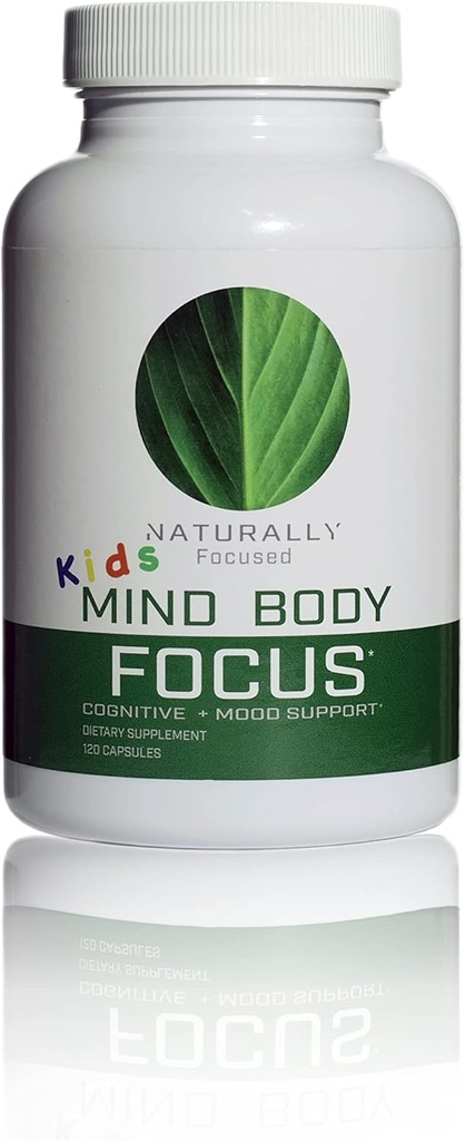 Kids Mind Body Focus | Natural Nootropic Brain Supplement for Focus, Memory and Mood Support - Vaimne selgus, kontsentratsioon ja kognitiivne jõudlus Mucuna, Bacopa, Rhodiola Fosfatidüülkoliin