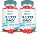 Уніфіковані лабораторії (2 Pack Keto Genesis Keto ACV Gummies Формула 1000MG Keto Genesis Keto Gummies Apple Cider Vinegar Сформульований з помарановим буряковим соком порошок B12 Vegan Non GMO 120 Gummys