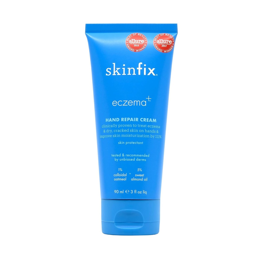 Skinfix Ekseema+ Kosteuttava käsi korjausvoide: Address Ekseema & Kuiva, Murtunut, Herkkä iho, 3 FL Oz