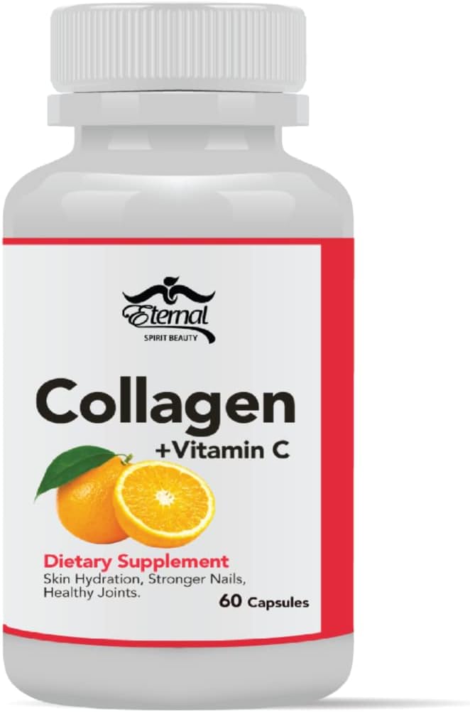 Eternal-Colageno Hidrolizado Con Vitamina C - Colageno Natural para La Cara Y Piel- 60 capsulas