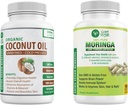 Capsule organice de ulei de cocos și capsule Moringa Bundle!
