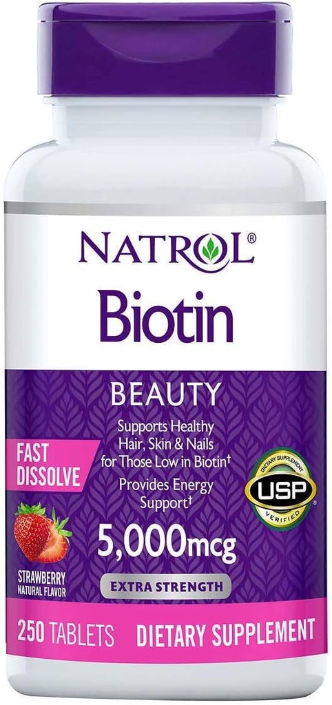 Biotin 5000 mcg., 250 빠른 용해 정제