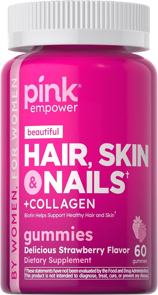 PINK Hair Skin Nails Gummies - 60 бр.