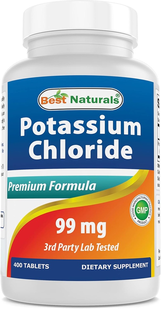 Meilleur supplément de chlorure de potassium naturel 99mg 400 Comprimés - 3ème laboratoire party testé
