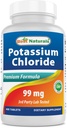 Best Naturals Potassium Chloride Supplement 99mg 400 Tablets - 3rd Party Lab Tested