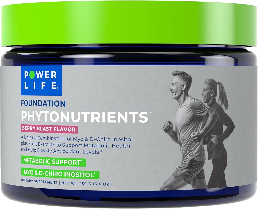 POWERLIFE - Foundation Phytonutrients - Myo-Inositol & D-Chiro-Inositol Powder with Beet Root, Coconut Water & Antioxidant Rich Super Fruits - 30 Servings