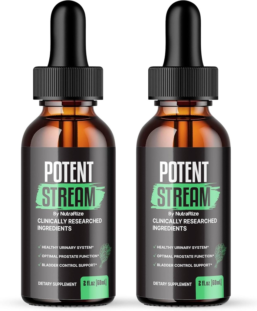 NutraRize (Pack of 2 Potent Stream Drops, Advanced Prostate Supplement - Natural Support for Prostate Health, Maximum Strength, Reviews (60 Servings)
