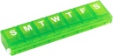 EZY DOSE Weekl (7- Dia) Pill Planner, Cas de medicaments, Caixa d' organitzadora Vitaminada, Petits comparaments per assegurar la Prescripció i la prevenció dels accidents, verd