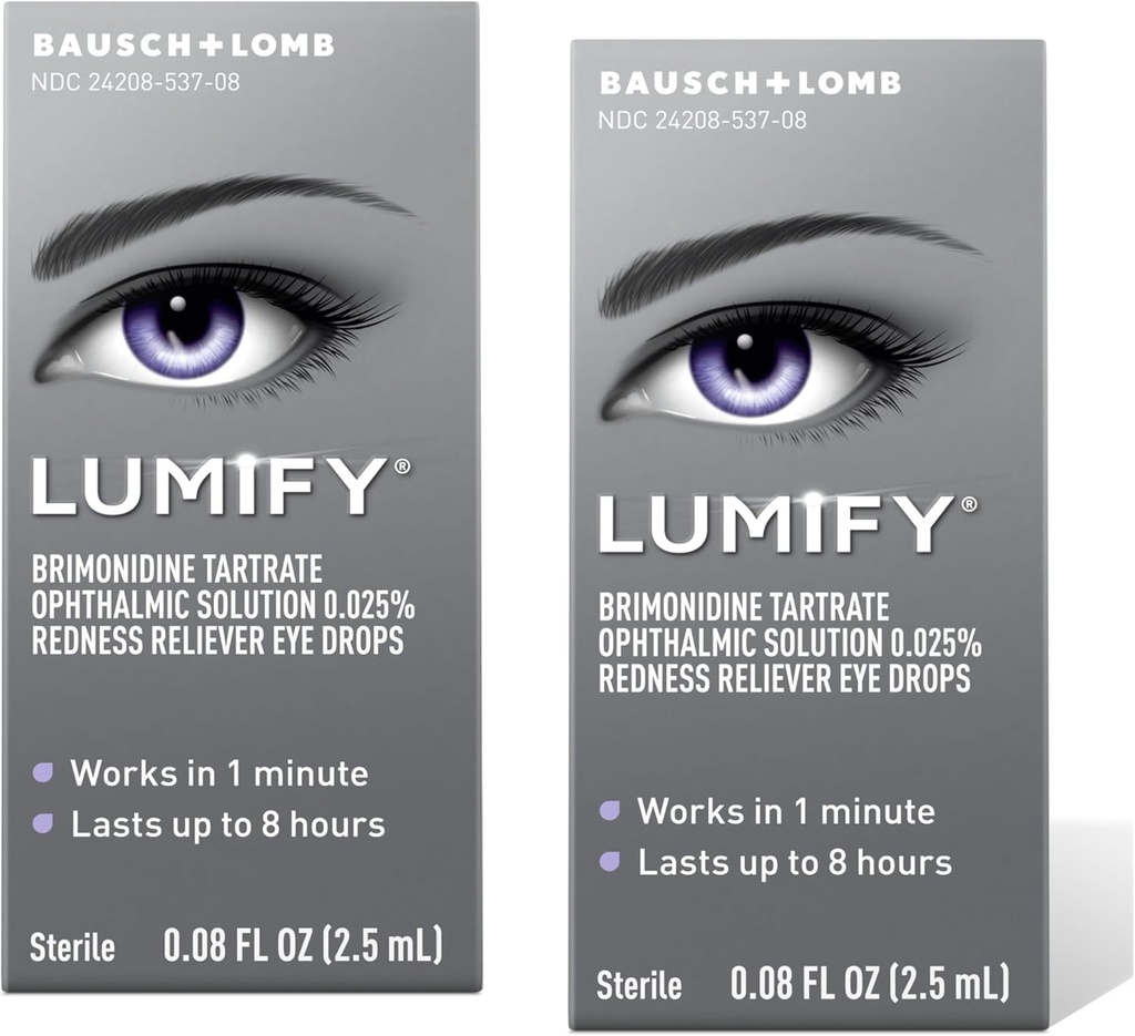 LUMIFY Redness Reliever Eye Drops 0.08 fl oz (2,5 ml) Pakke med 2