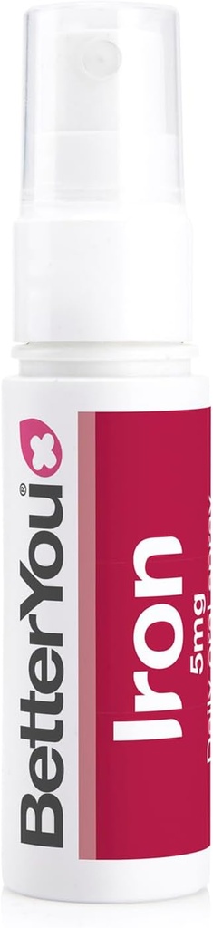 BetterYou Iron 5 Oral Spray - Natural Liquid Vitamin Supplement - Daily Iron Supplement Vitamin Spray - Easy, Tasty Alternative to Pills - 0,85 oz
