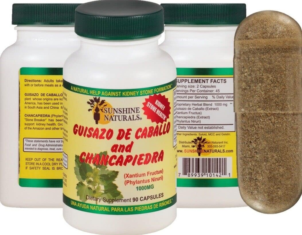 Pure CHANCAPIEDRA Sunshine Guisazo de Caballo e Chanca Piedra 90 Caps +POTENTE