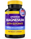 InnovixLabs Advanced Magnesium Capsules - 150 Ct, 210 mg - Chelated Glycinate and Malate - High Absorption, Promotes Relaxation, Bones, Muscle Health, Vegan Malate Sleep Supplement