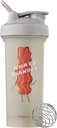 BlenderBottle Just for Fun Classic V2 Shaker Bottle Perfect for Protein Shakes and Pre Workout, 28-Ounce, What's Shakin'