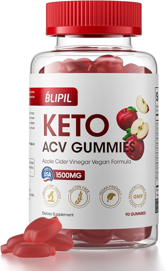 Keto ACV Gummies - suhkruvaba kaalulangus valem 1500mg õunasiidri äädikas meestele ja naistele - želatiinivaba, gluteenivaba, vegan ja mitte-GMO - 90 Count