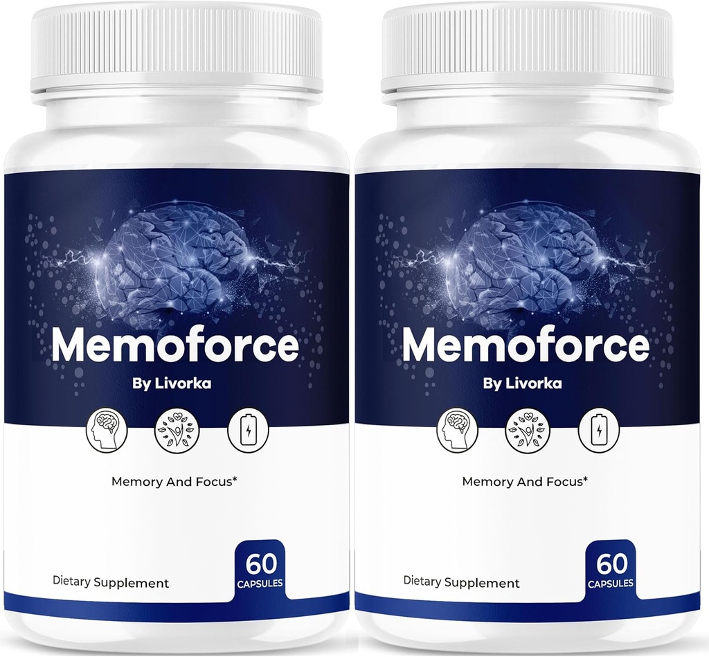 (2 Pack) Memoforce Brain Supplement - Official Memoforce Premium Formula Pills, Advanced Support Memo Force Brain Supplement For Wellness &amp; Global Health, Memoforce Reviews, 120 cápsulas durante 2 meses