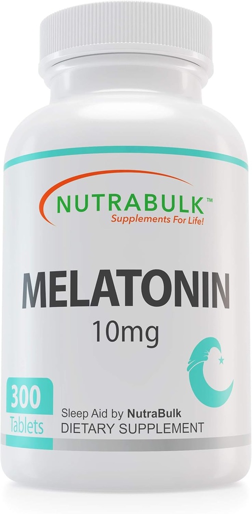 Melatonin 10 mg Tablets - Quick Release Natural Nighttime Sleep Aid for Yetişkin. (300 Count)