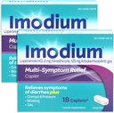 Imodium multi-Symptom Relief Caplets Loperamide Hydrochloride eta Simethicone, Anti-Diarrheal Medicine Diarrhea, Gas, Bloating, Cramps & Pressure, 2 Pack