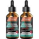 2000MG Liposomal Glutathione Liquid Drops, Ultra High Absorption, Natural Detoxification, Immune System & Skin Support*, L-Glutathione, Vitamin C & Hyaluronic Acid, Capsules Alternative, 4.05 OZ