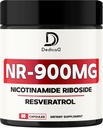 NAD Nicotinamide Riboside Resvenratrol 900mmg Plus Resvenratrol 100MG - Producció cel·lular i Restauració, assajant Bé, global Vitality - 80 Capules