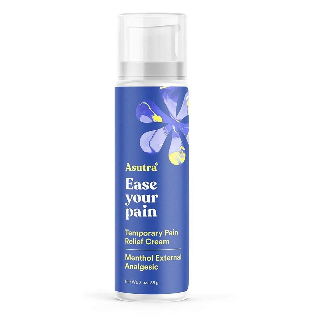 ASUTRA Relief Cream, Cooling Sensation, Temporary Relief from Muscle | Discomfort and Soreness, 4% Menthol, Arnica Montana, MSM, 3 oz