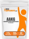 BulkSupplement.com AacGPED - Arginine AKG Supplement, Nitric Oxide Supplement, Unflavered & Gluted free, 2.5g ต่อบริการ, 100g (3.5 Oz) (Pack of 1).