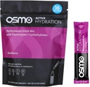 Osmo Active Hydration Electrolyte Powder - Inclusief natrium, Magnesium, Kalium, Carbs & Vitamines, Alle natuurlijke ingrediënten, 3X snellere hydratatie, Boosts Power & Endurance - 16 Pakketten, BlackBerry