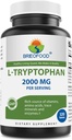 Brieofood L-Tryptophan 2000mg на сервірування - 120 таблеток - Підтримує помітивний настрій та релаксація