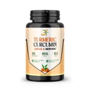 Turmeric Curcumin with Ginger, BioPerine Black Pepper, 95% Curcuminoids, Natural Joint & Healthly Inflammatory Support, Antioxidant Tumeric Supplement, 60 Veggie Capsules, Made in USA, by SMS