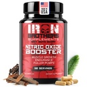 Iron Brothers Nitric Oxide Supplement - 1980mg Triple-Action Formula | Pre-Workout for Muscle Pump, Blood Flow & Endurance | L-Arginine, L-Citrulline, Pine Bark | 120 Vegan Capsules (30 Servings)