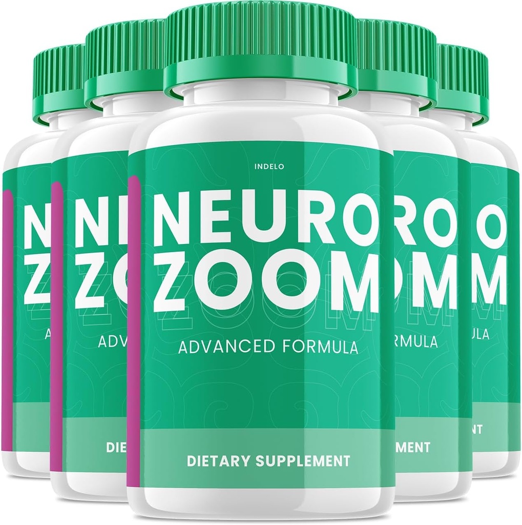 (5 pakuotė) Neuro Zoom smegenų Boost priedas, Neuro Zoom Išplėstinė atminties palaikymo formulė, Neuro Zoom tabletes Nootropinis, NeuroZoom Atsiliepimai (300 kapsulės)