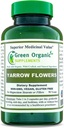 Suplemento orgánico verde Yarrow Flower, 90 VCaps, Non-GMO, Gluten-Free, (Pack of 1)