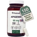 PRISTINE'S Apigenin Supplement for Sleep Capsules - 50mg 150 Day Supply - Prostate & Sleep Support Found in Chamomile Powder for Relaxation, Healthy Aging, Brain & Heart Health, & Immunity