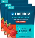 Liquido I.V.® Hydration Multiplier - Fragola | Miscelatore per bevande elettrolitiche | 3 Pack (48 Serve)