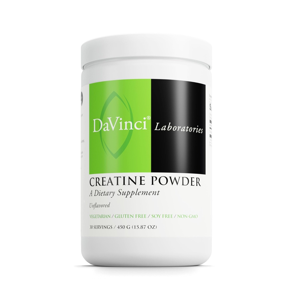 DAVINCI LABS Creatine Powder - Amino Acid Drink Mix Powder for Muscle & Brain Health* - Vegetarian, Gluten-Free & Soy-Free - Unflavored, 90 Servings
