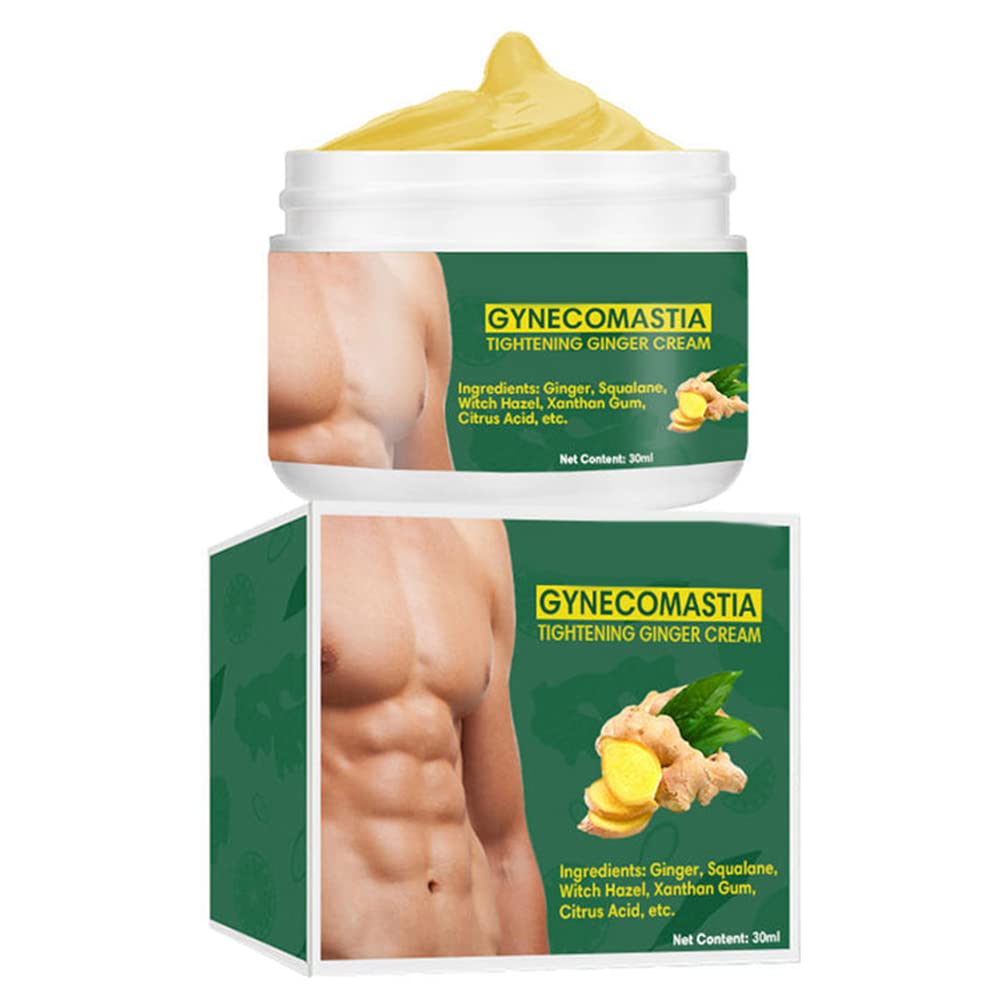 ikasus Puternic Gynecomastie Tightening Ginger Cream, strânsoare Celulita Cream Îmbunătățește Elasticitatea, Ginger Burning Fats pentru Firm Chest Forma pentru bărbați