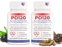 PD120 | Blood Pressure Support Supplement | Heart Health | CoQ10 Beet Root Garlic Extract Hawthorn Berry Omega-3 Vitamin D3 Nitric Oxide | 2 Month Supply | 120 Veggie Caps