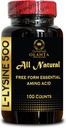 L-LYSINE 500 AMINO ACID - Healthy muscle development, Balanced wellness, support Connective tissue health, Daily lysine intake, organic immune support supplement, - 1 Bottle 100 Counts