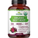 Zazzee USDA Organic Beet Root 20:1 Extract, 120 Vegan Quick Release Capsules, 4 Month Supply, Nitric Oxide Support, Black Pepper Extract for Enhanced Absorption, Certified Kosher, Non-GMO, Made in USA
