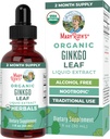 MaryRuth Organic Ginkgo Leaf Liquid Drops | 초본 보충 | Nootropic | Circulatory System & Nervous System Health | USDA Organic | Non-GMO | Vegan | 60 서빙