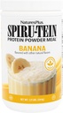 Natures Plus SPIRU-TEIN, Banana - 1.2 lbs - Pflanzenbasierter Proteinshake - Non-GMO, Vegetarisch, Glutenfrei - 16 Servietten
