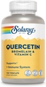 Bromelain və Vitamin C ilə SOLARAY Quercetin - Immune Support Supplement - Quercetin 500mg və 1235mg VIT C - Vegan, 60-Day Garanti, 60 Serv, 120 VegCaps